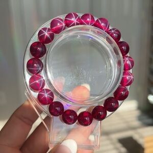 6 point star Ruby crystal bracelet